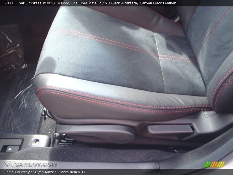 Ice Silver Metallic / STI Black Alcantara/ Carbon Black Leather 2014 Subaru Impreza WRX STi 4 Door