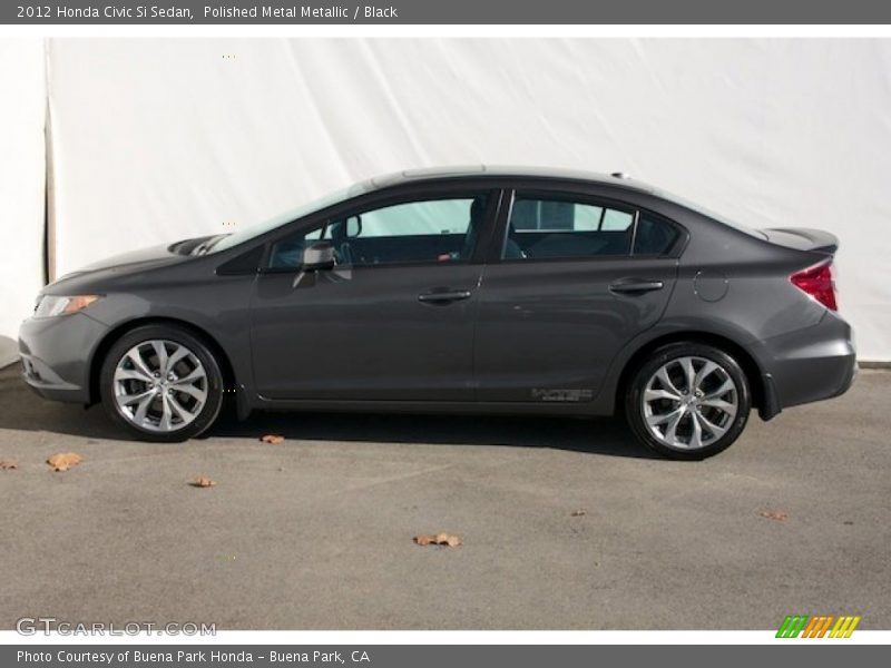 Polished Metal Metallic / Black 2012 Honda Civic Si Sedan