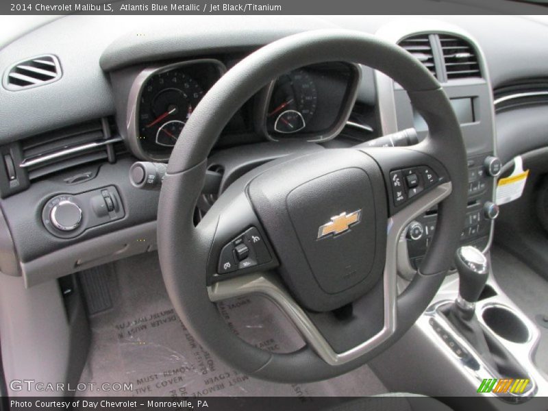 Atlantis Blue Metallic / Jet Black/Titanium 2014 Chevrolet Malibu LS