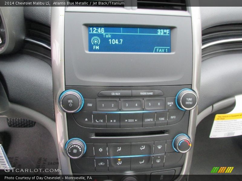 Atlantis Blue Metallic / Jet Black/Titanium 2014 Chevrolet Malibu LS