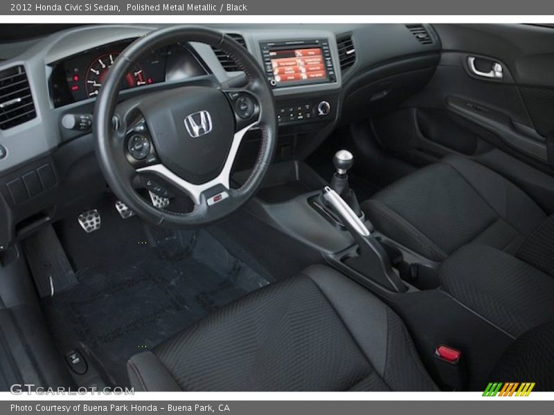 Polished Metal Metallic / Black 2012 Honda Civic Si Sedan