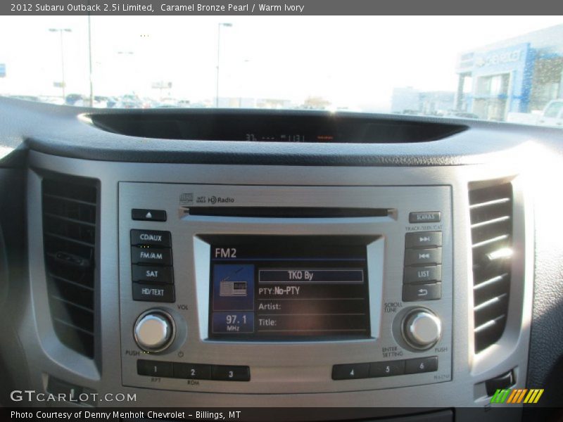 Caramel Bronze Pearl / Warm Ivory 2012 Subaru Outback 2.5i Limited