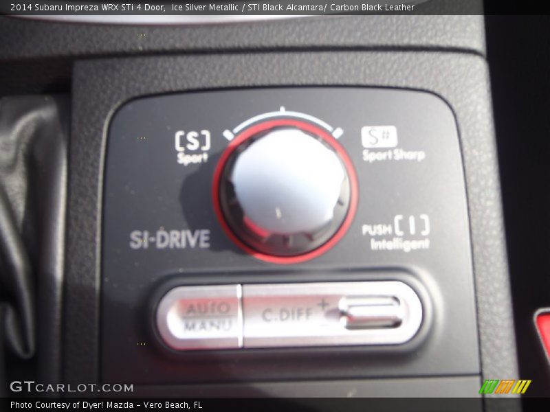 Ice Silver Metallic / STI Black Alcantara/ Carbon Black Leather 2014 Subaru Impreza WRX STi 4 Door