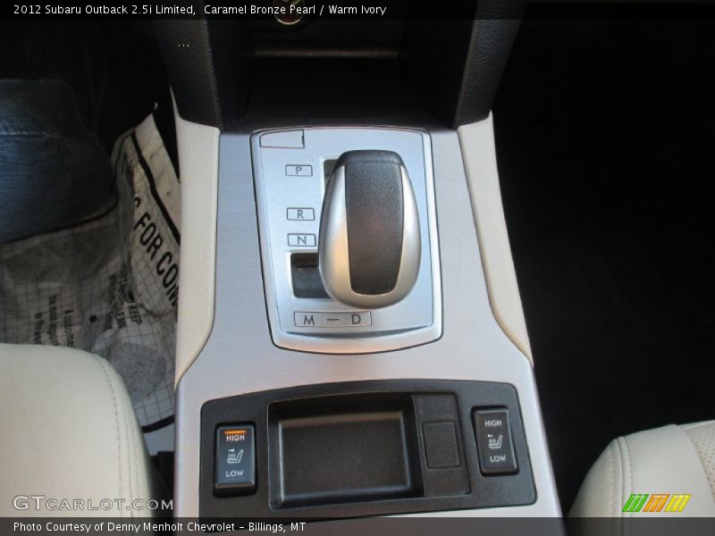 Caramel Bronze Pearl / Warm Ivory 2012 Subaru Outback 2.5i Limited