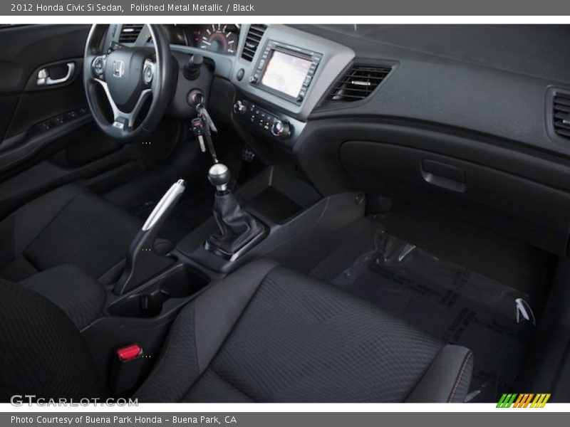 Polished Metal Metallic / Black 2012 Honda Civic Si Sedan