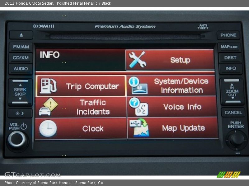 Polished Metal Metallic / Black 2012 Honda Civic Si Sedan