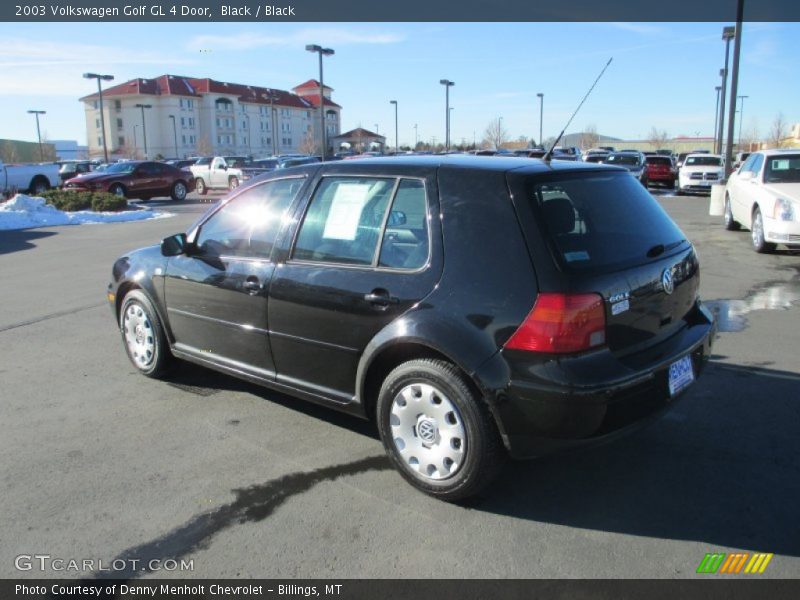 Black / Black 2003 Volkswagen Golf GL 4 Door