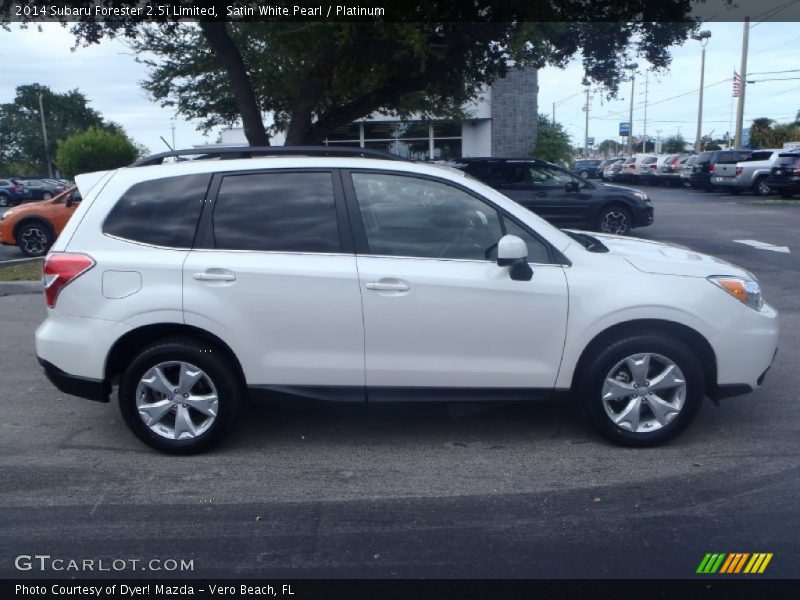 Satin White Pearl / Platinum 2014 Subaru Forester 2.5i Limited