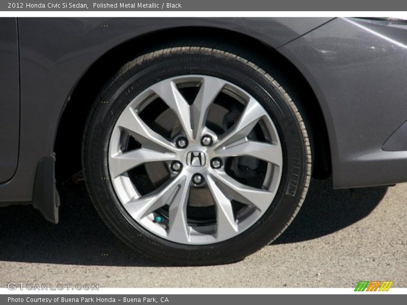 Polished Metal Metallic / Black 2012 Honda Civic Si Sedan