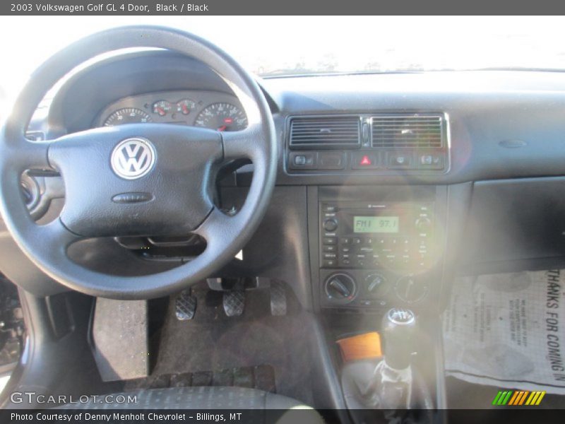 Black / Black 2003 Volkswagen Golf GL 4 Door