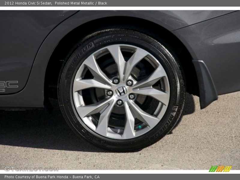 Polished Metal Metallic / Black 2012 Honda Civic Si Sedan