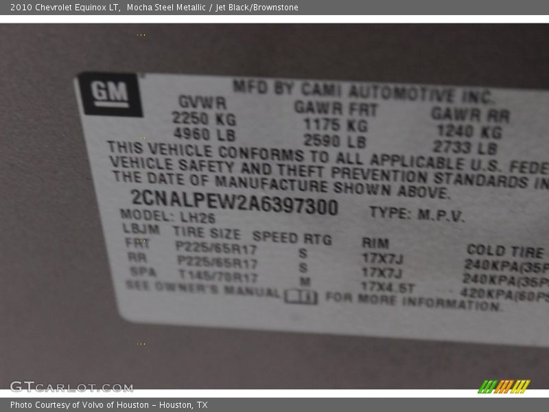 Mocha Steel Metallic / Jet Black/Brownstone 2010 Chevrolet Equinox LT
