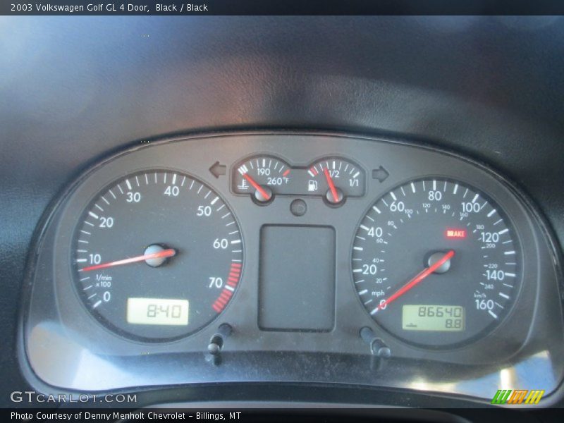  2003 Golf GL 4 Door GL 4 Door Gauges