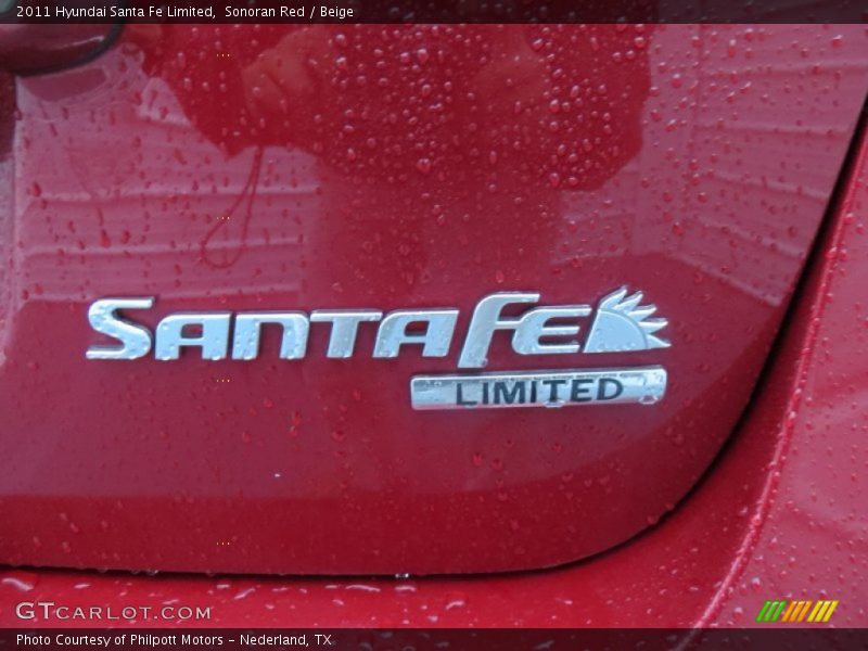 Sonoran Red / Beige 2011 Hyundai Santa Fe Limited