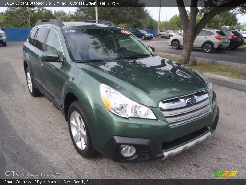 Cypress Green Pearl / Ivory 2014 Subaru Outback 2.5i Limited