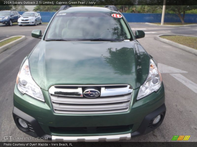 Cypress Green Pearl / Ivory 2014 Subaru Outback 2.5i Limited
