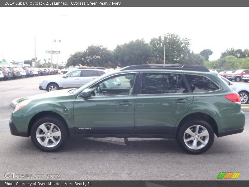 Cypress Green Pearl / Ivory 2014 Subaru Outback 2.5i Limited