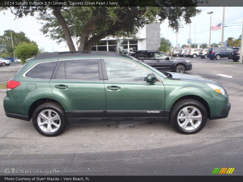 Cypress Green Pearl / Ivory 2014 Subaru Outback 2.5i Limited