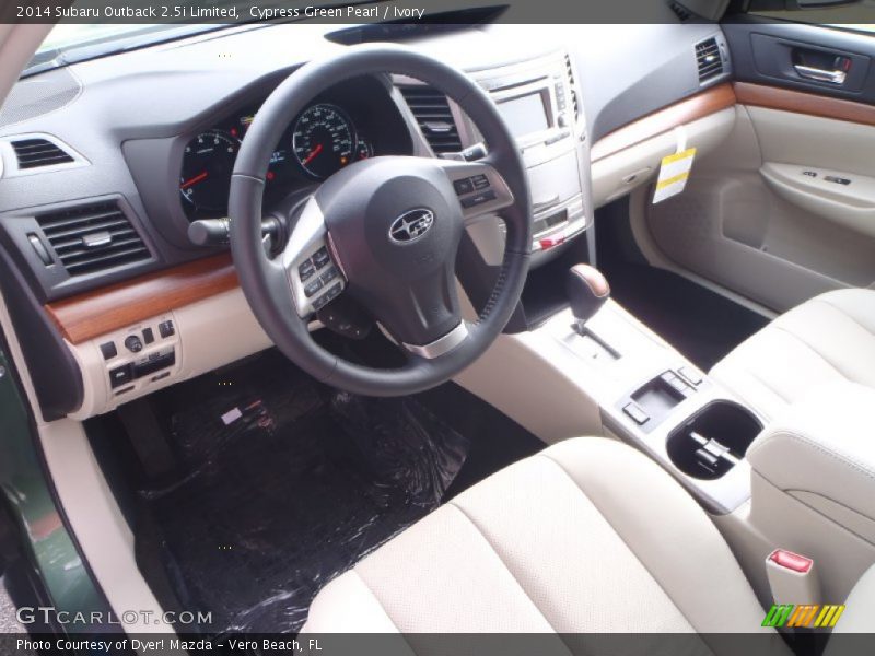 Cypress Green Pearl / Ivory 2014 Subaru Outback 2.5i Limited
