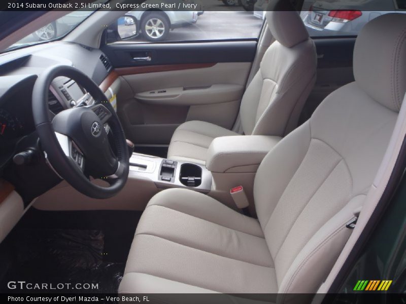 Cypress Green Pearl / Ivory 2014 Subaru Outback 2.5i Limited