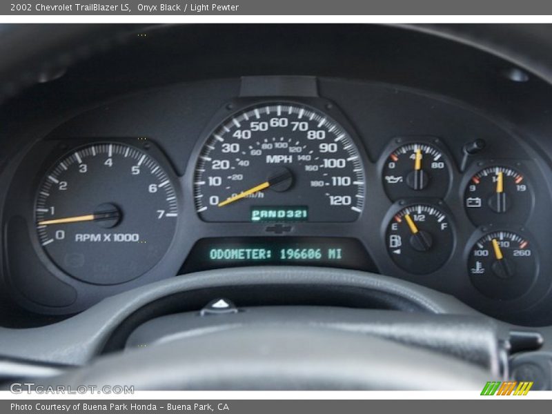 Onyx Black / Light Pewter 2002 Chevrolet TrailBlazer LS