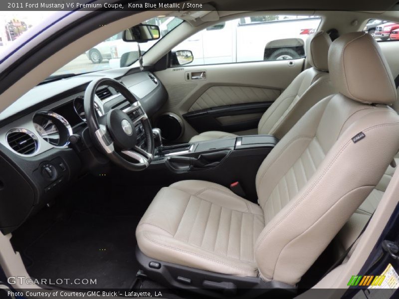 Kona Blue Metallic / Stone 2011 Ford Mustang V6 Premium Coupe