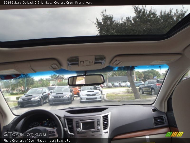 Cypress Green Pearl / Ivory 2014 Subaru Outback 2.5i Limited