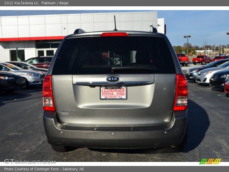 Platinum / Beige 2012 Kia Sedona LX