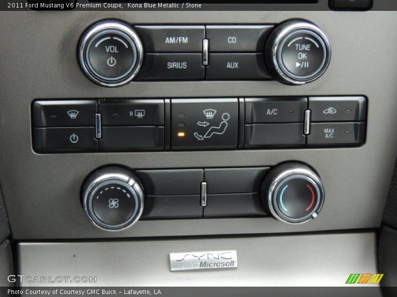 Kona Blue Metallic / Stone 2011 Ford Mustang V6 Premium Coupe