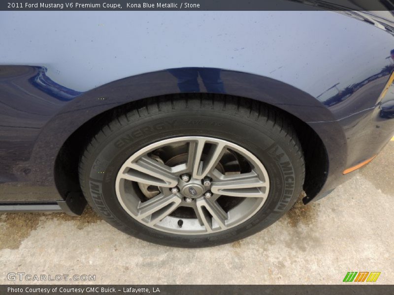 Kona Blue Metallic / Stone 2011 Ford Mustang V6 Premium Coupe