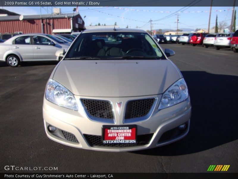 Gold Mist Metallic / Ebony 2009 Pontiac G6 V6 Sedan