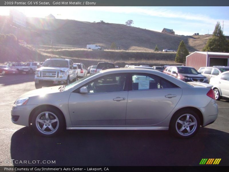 Gold Mist Metallic / Ebony 2009 Pontiac G6 V6 Sedan