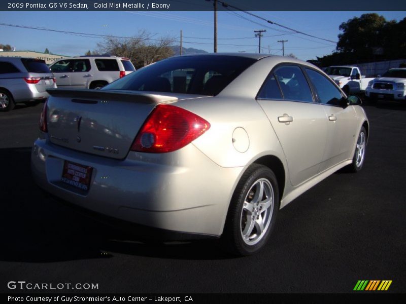 Gold Mist Metallic / Ebony 2009 Pontiac G6 V6 Sedan