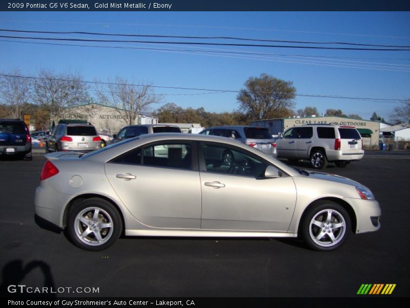 Gold Mist Metallic / Ebony 2009 Pontiac G6 V6 Sedan