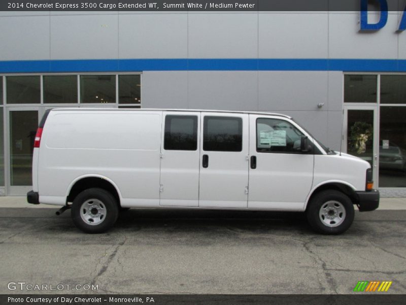 Summit White / Medium Pewter 2014 Chevrolet Express 3500 Cargo Extended WT