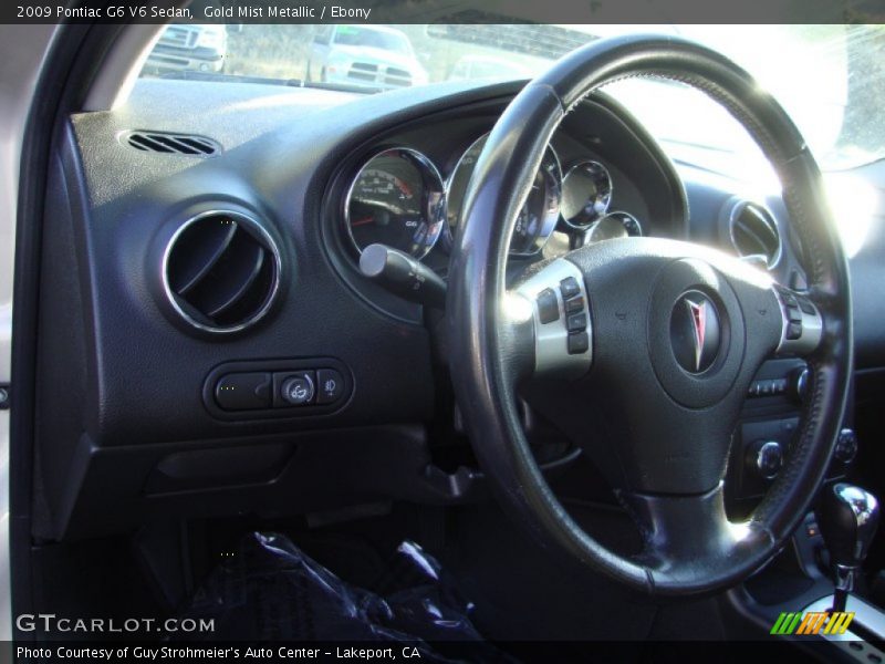 Gold Mist Metallic / Ebony 2009 Pontiac G6 V6 Sedan