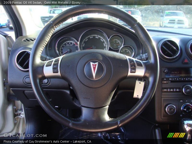 Gold Mist Metallic / Ebony 2009 Pontiac G6 V6 Sedan