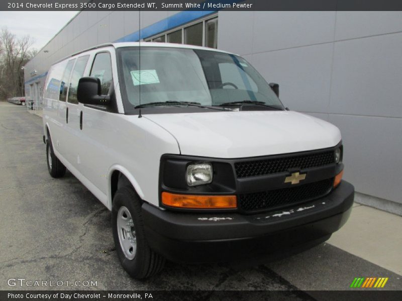 Summit White / Medium Pewter 2014 Chevrolet Express 3500 Cargo Extended WT