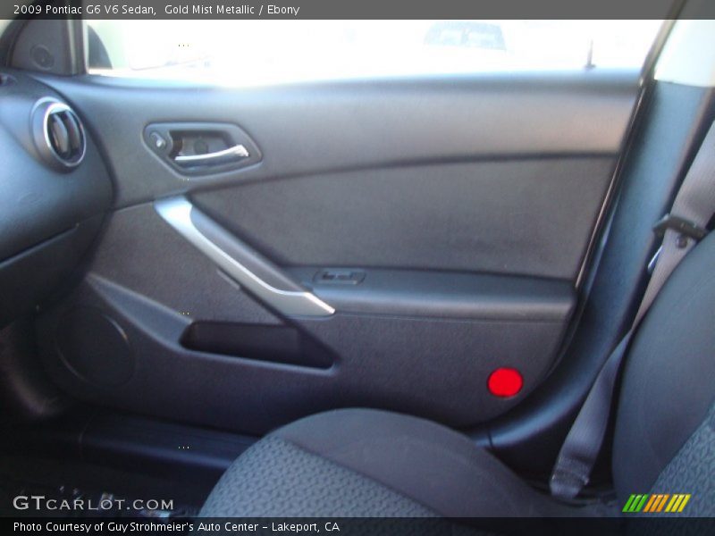 Gold Mist Metallic / Ebony 2009 Pontiac G6 V6 Sedan