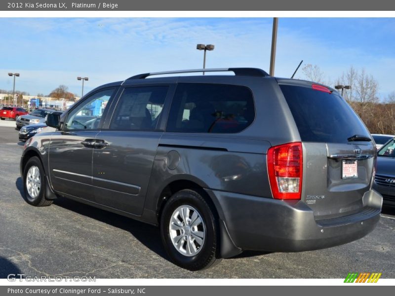 Platinum / Beige 2012 Kia Sedona LX