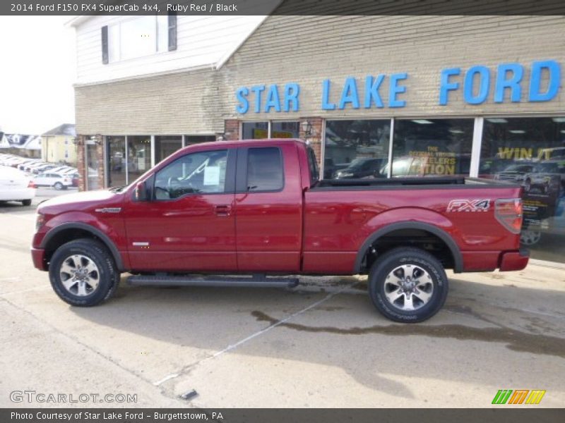 Ruby Red / Black 2014 Ford F150 FX4 SuperCab 4x4