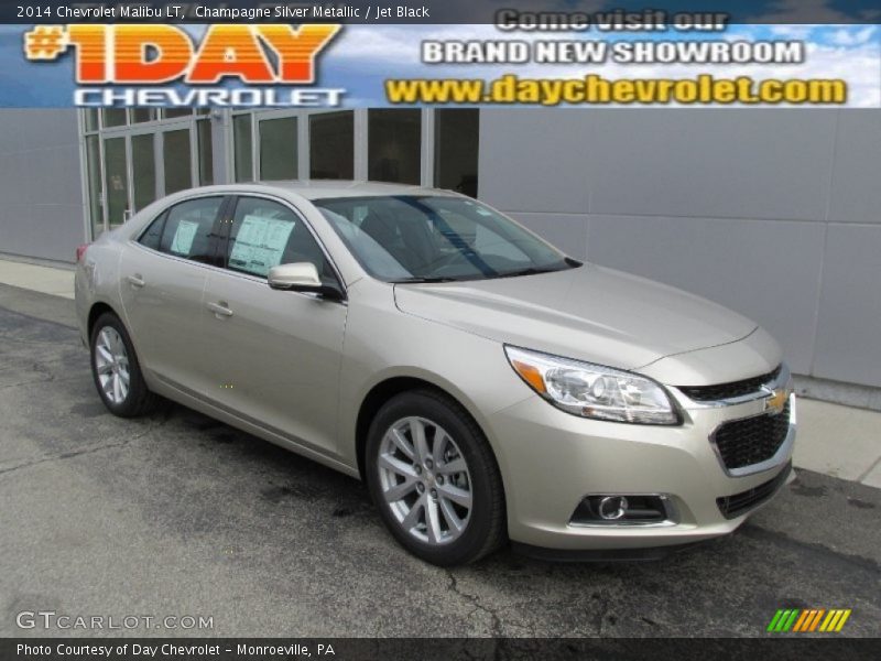 Champagne Silver Metallic / Jet Black 2014 Chevrolet Malibu LT