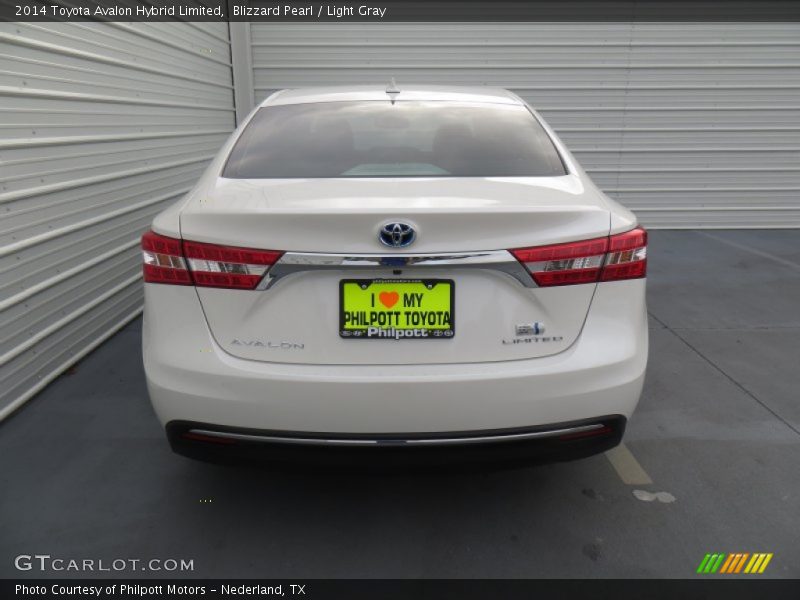 Blizzard Pearl / Light Gray 2014 Toyota Avalon Hybrid Limited