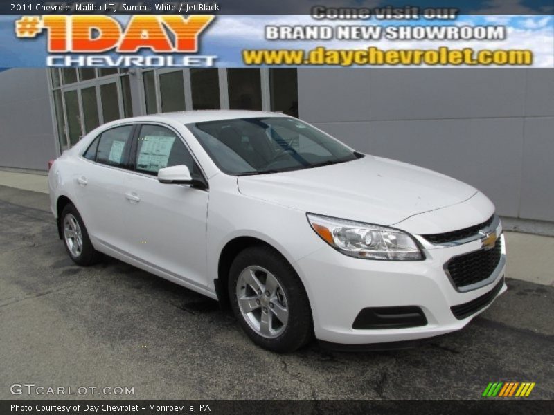 Summit White / Jet Black 2014 Chevrolet Malibu LT