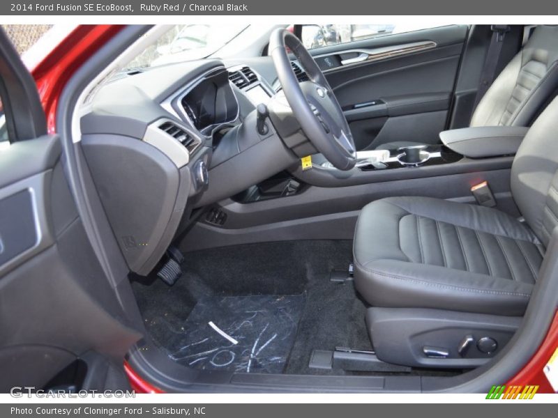 Ruby Red / Charcoal Black 2014 Ford Fusion SE EcoBoost