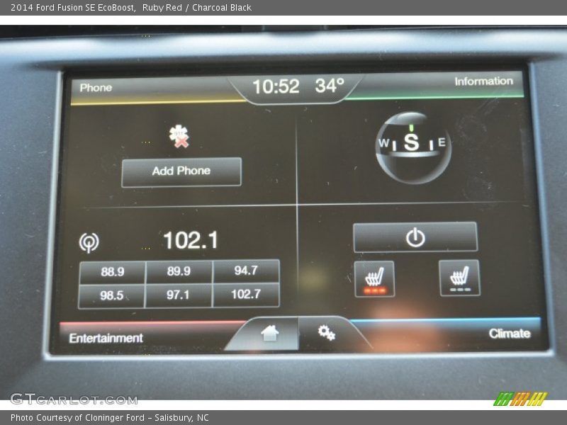 Ruby Red / Charcoal Black 2014 Ford Fusion SE EcoBoost