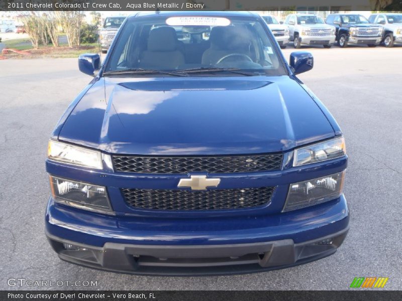Aqua Blue Metallic / Ebony 2011 Chevrolet Colorado LT Crew Cab