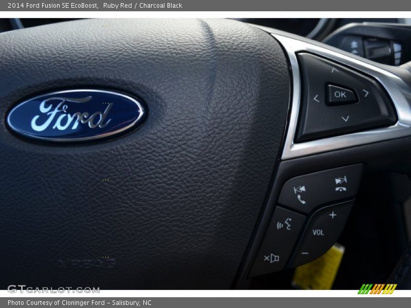 Ruby Red / Charcoal Black 2014 Ford Fusion SE EcoBoost