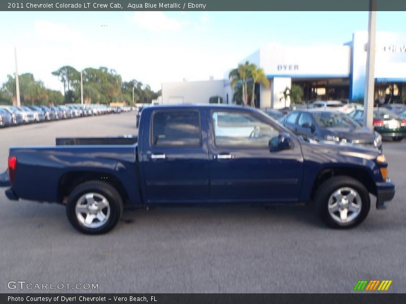 Aqua Blue Metallic / Ebony 2011 Chevrolet Colorado LT Crew Cab