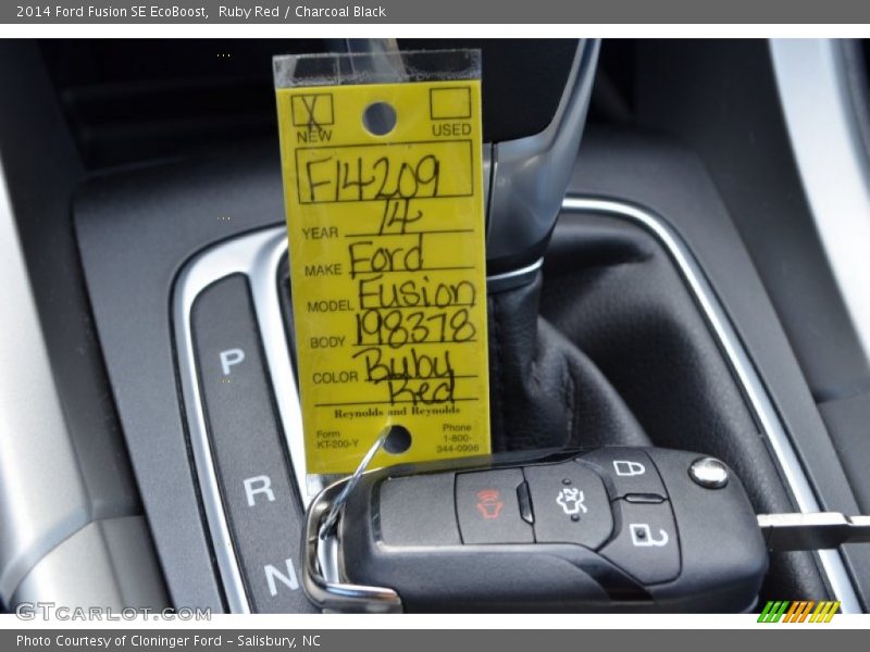 Ruby Red / Charcoal Black 2014 Ford Fusion SE EcoBoost